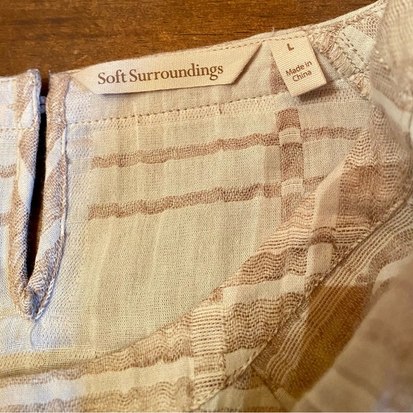 ✨Soft Surroundings Imogene Linen Blend Ruffle Hem Tunic✨ NWOT - Picture 8 of 12